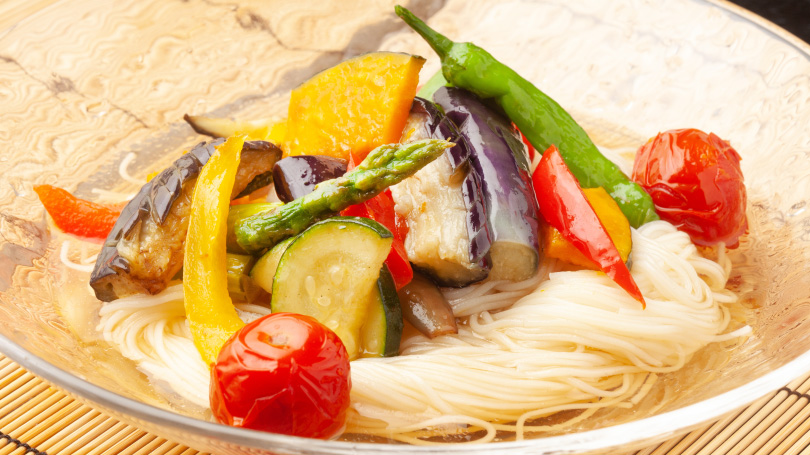 夏野菜の和風焼き浸しそうめん アレンジ